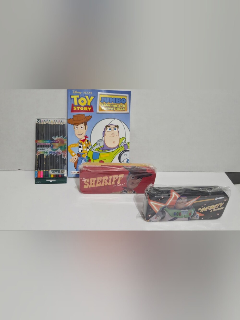 Toy Story School Supplies Bundle With  Pencils & Color Book & 2 Pencil Cases